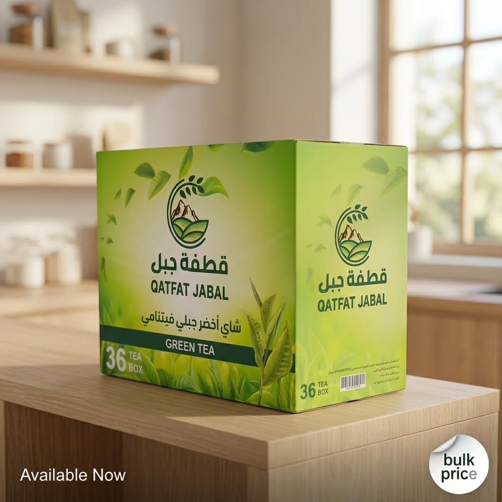 عدد (2) كرتون شاي اخضر فيتنامي – قطفة جبل – الكرتون يحتوي على 36 حبه